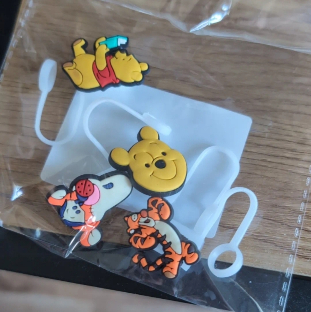 4$ Add On⭐ Winnie The Pooh & Tigger Straw Toppers